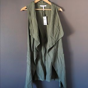 BCBGeneration Green Long Jacket Vest Tailcoat in size XS